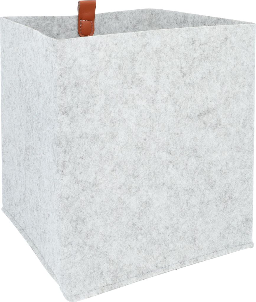 QUVIO Organizer - Filz - Grau - Quadratisch - Einfache Aufbewahrung - Filztablett - 23 x 23 x 26,5 cm (lxbxh)