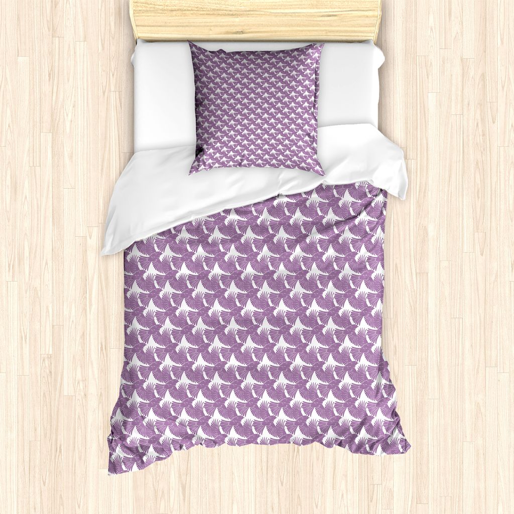 ABAKUHAUS Jahrgang Bettbezug Set für Einzelbetten, Fliegende Krähe Vogel, Milbensicher Allergiker geeignet mit Kissenbezug, 135 cm x 200 cm - 80 ...