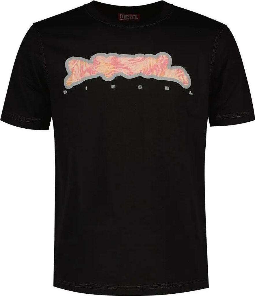 Diesel Just N16 Kurzarm-t-shirt Schwarz S Herren Schwarz S
