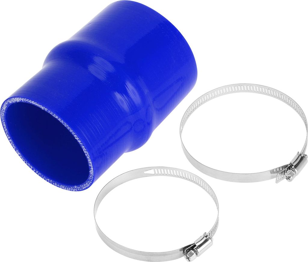 1 Satz 80mm/3,15"-89mm/3,5" 127mm/5" Länge Blau Autosilikonschlauch mit Schellen Hump Schlauch Kühlmittelschlauch Universal