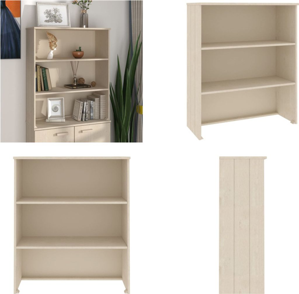 vidaXL Highboard Oberteil HAMAR Honigbraun 85x35x100 cm Massivholz - Highboard-Aufsatz - Highboard-Aufsätze - Aufsatz Für Highboard - Schrankaufs...