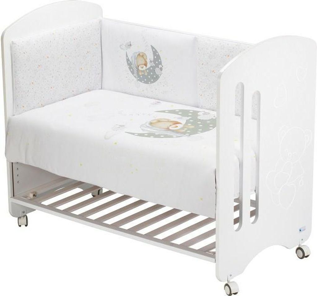 Interbaby betttextil-Set Bär Junior Baumwolle weiß 3-teilig