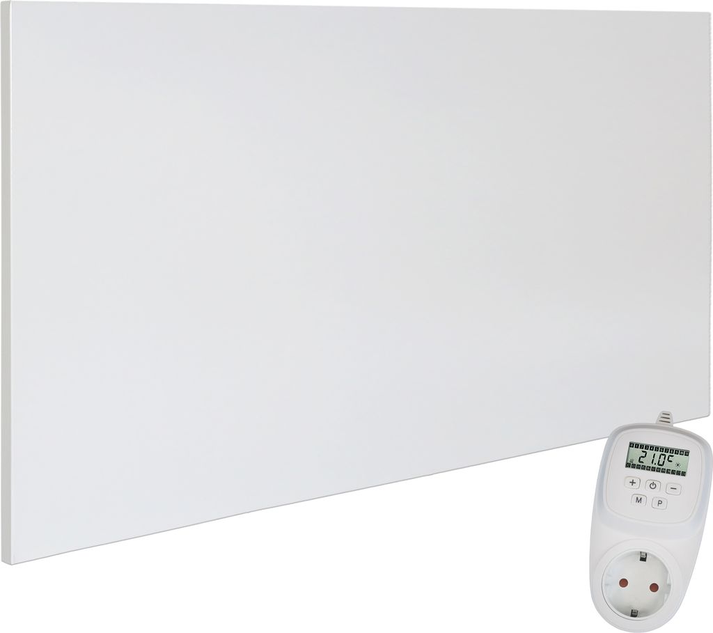 VIESTA Infrarot Wandheizung mit Thermostat [FERNBEDIENUNG + WIFI STEUERUNG] – Infrarotheizung Wandmontage Heizkörper – Carbon Crystal Infrar...