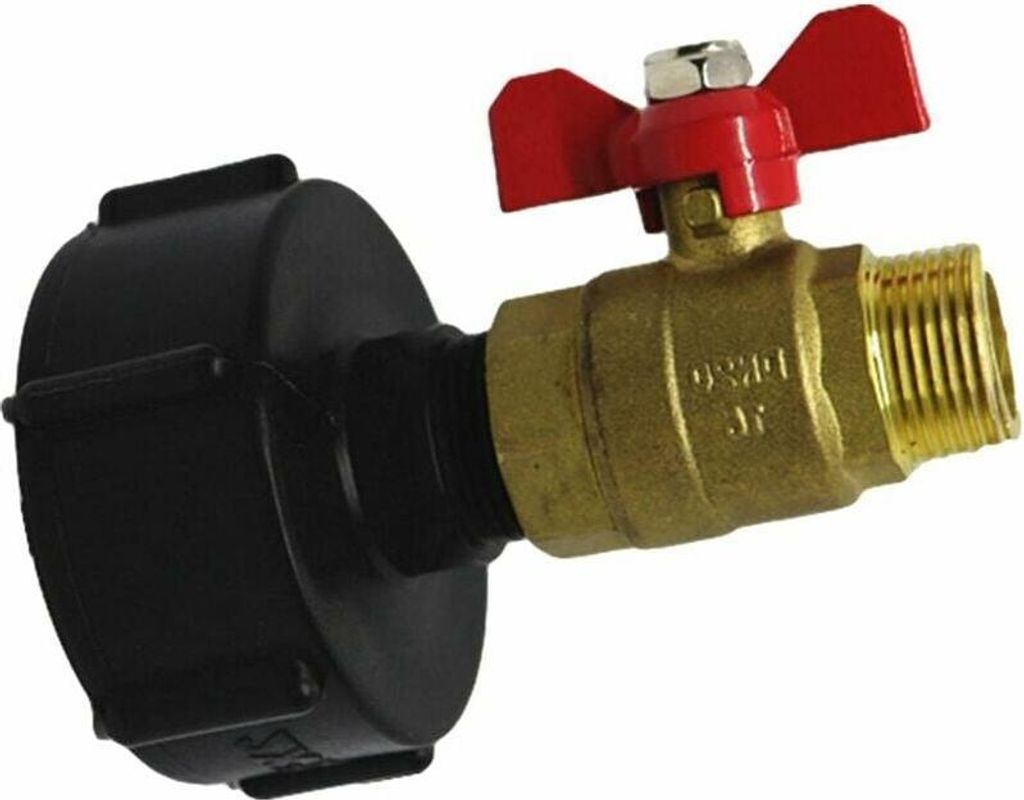 IBC-Tankanschluss 1000 Liter, IBC-Tankadapter S60x6 Ventil-Wassertank