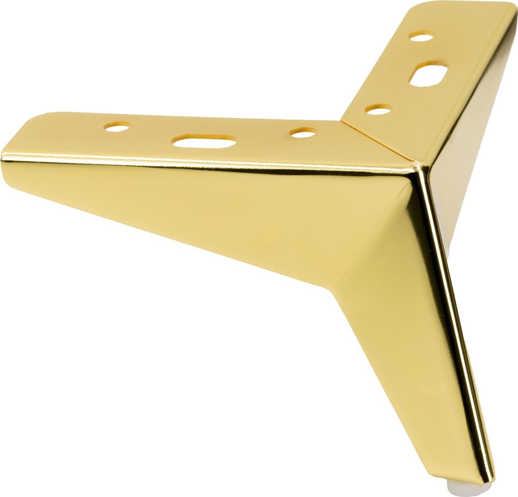 Möbelbein "Stern" in Gold-Chrom, Höhe 10 cm, elegantes Design, ideal für Minimalismus und moderne Innenausstattung, 1 Stück