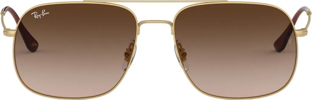 Lunettes de soleil carrées Ray Ban Andrea RB3595 pour homme et femme 59