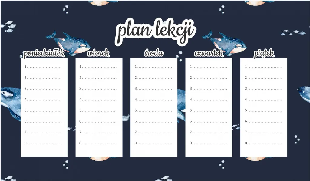 Piano didattico magnetico Balene nuotanti 30x17,5CM