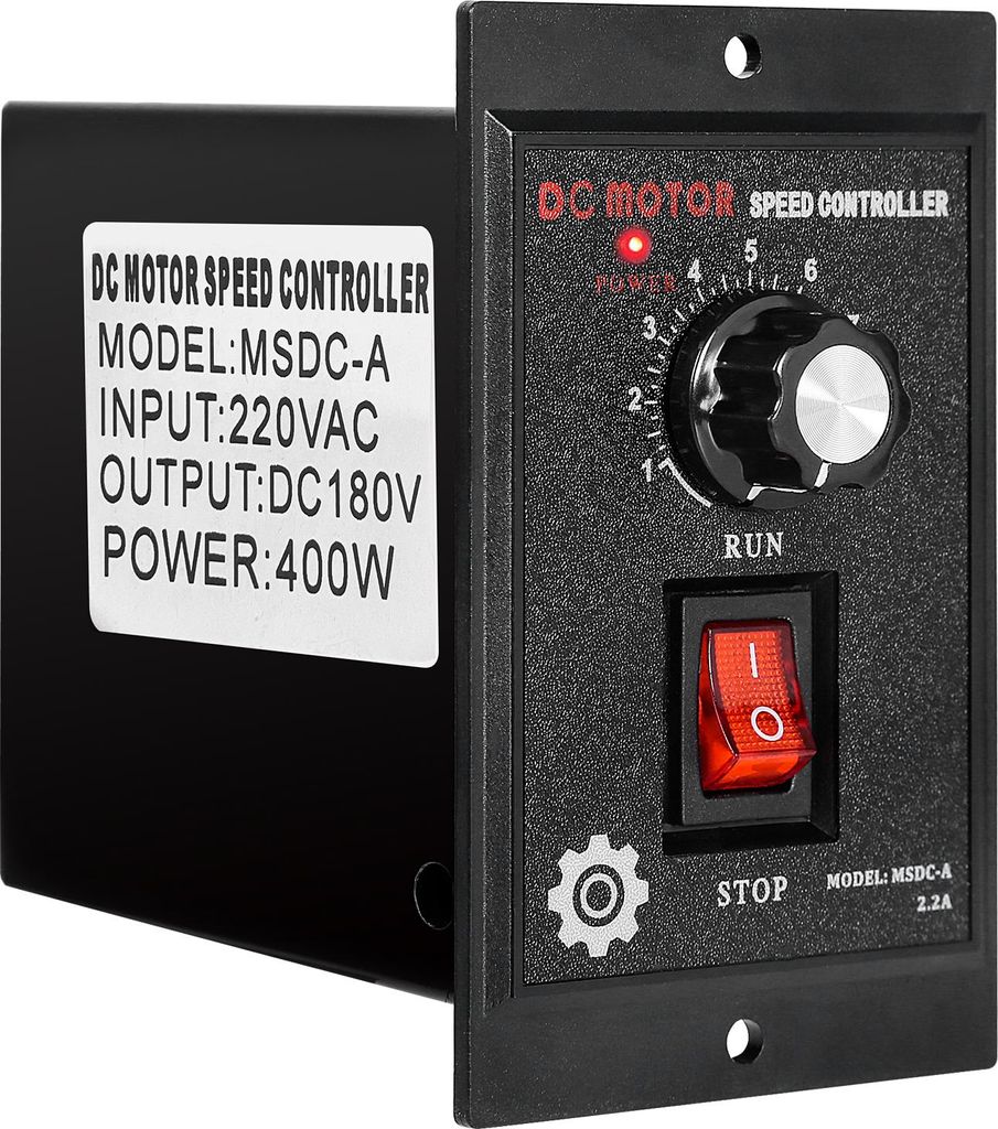 DC Motor Drehzahlregler 400W – Single-Phase AC 220V Eingang, DC 180V Ausgang, präzise Geschwindigkeitssteuerung für Elektromotoren