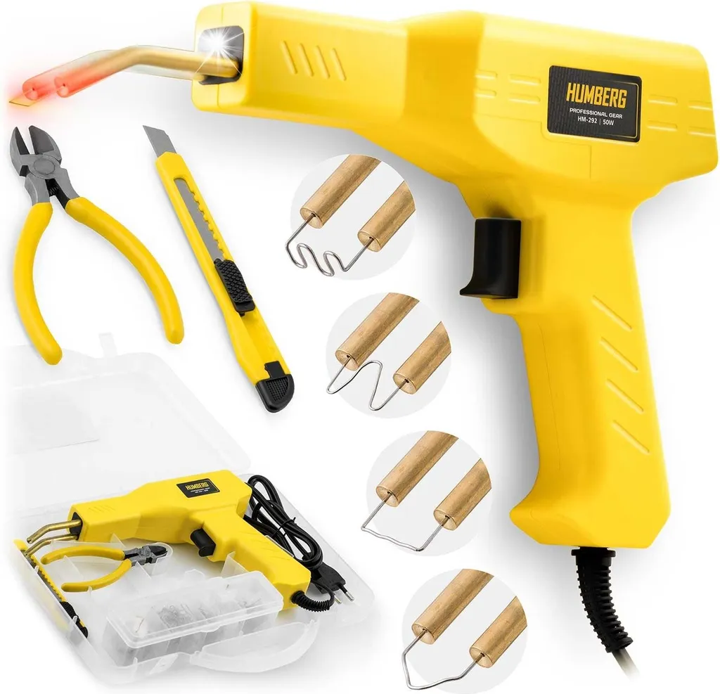 Kit Saldatura Plastica 50W Humberg HM-292: 800 Graffette Incluse