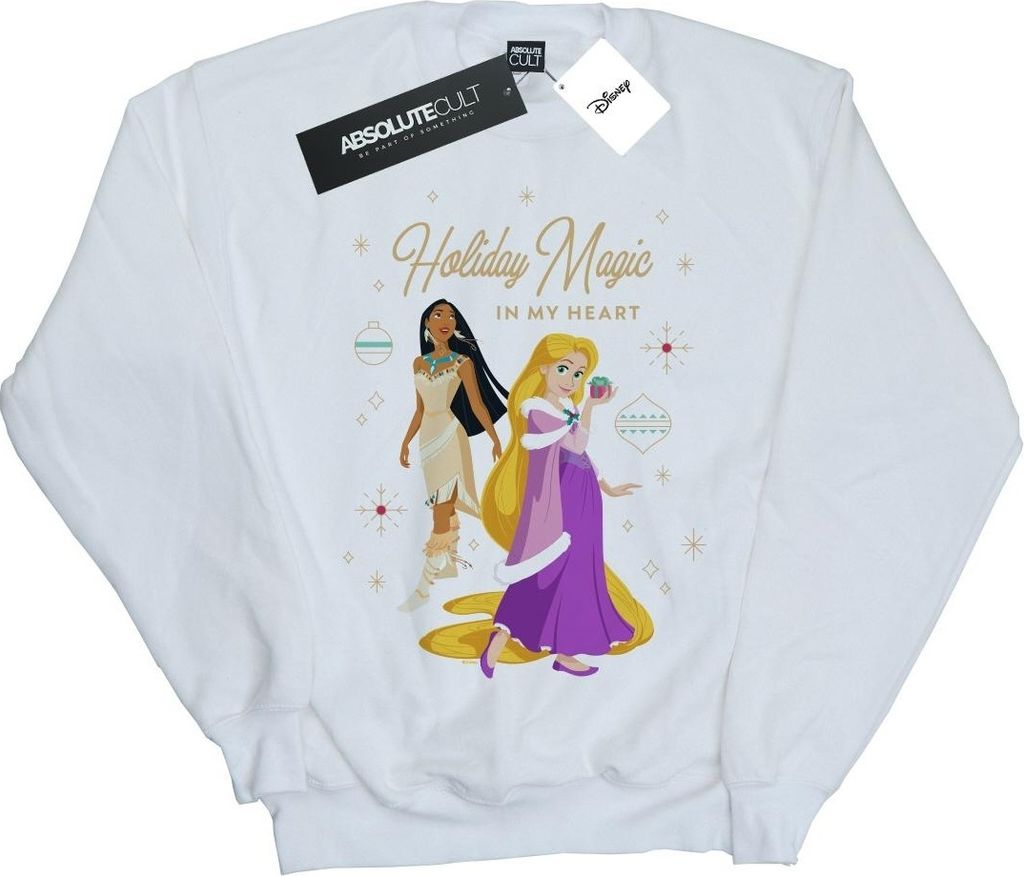 Disney - "Princess Holiday Magic In My Heart" Sweatshirt für Damen BI33058 (L) (Weiß)