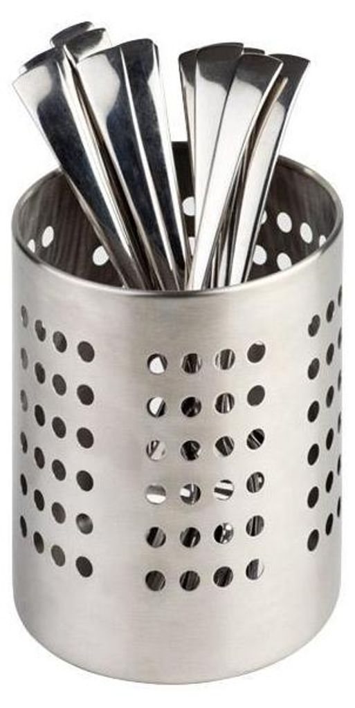 APS 11922 Besteckbehälter, Ø 12 cm, Höhe 13,5 cm, Edelstahl Produktbild 