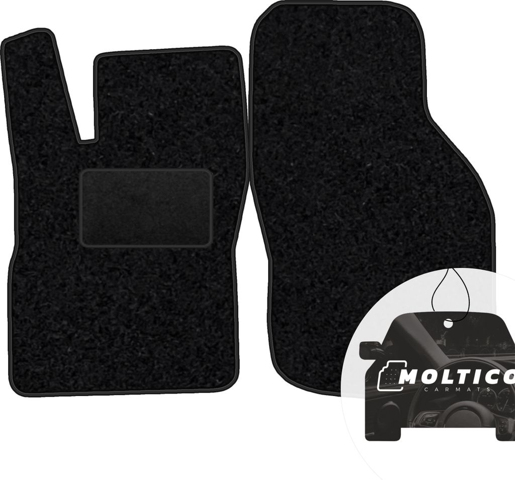 moto-MOLTICO Vorne Fußmatten Auto Velours Autoteppiche Schwarz Automatten Set 2-teilig passend für Opel Astra F 1991-2002