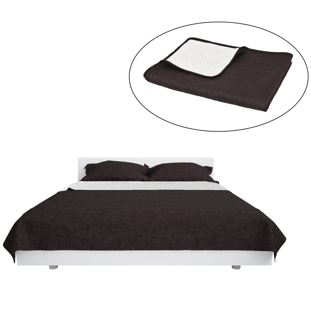 vidaXL Dwustronna pikowana narzuta na łóżko 230 x 260 cm Zdjęcie produktu 