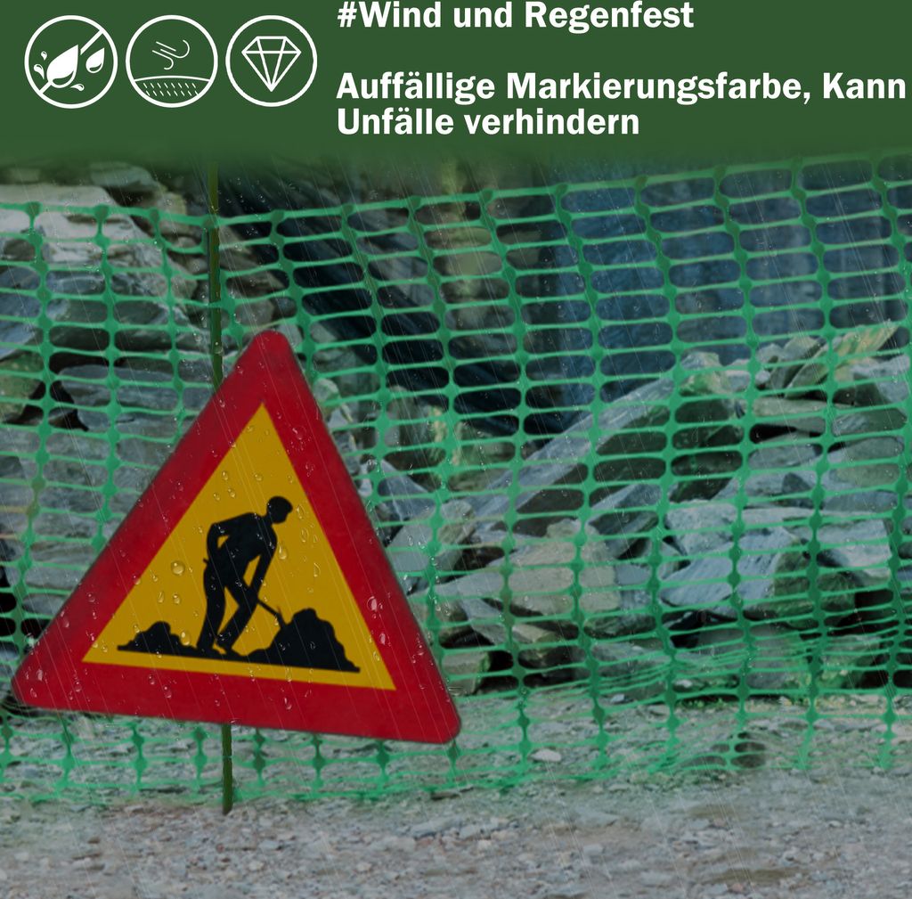Aufun 50m Absperrzaun Weidezaun Schutznetz aus PE Kunststoff Hundezaun Aufun 50m Absperrzaun Weidezaun Schutznetz aus PE Kunststoff Hundezaun