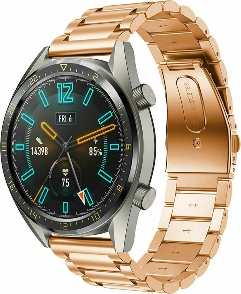 Strap-it Huawei Watch GT 2 Gliederarmband (Roségold)