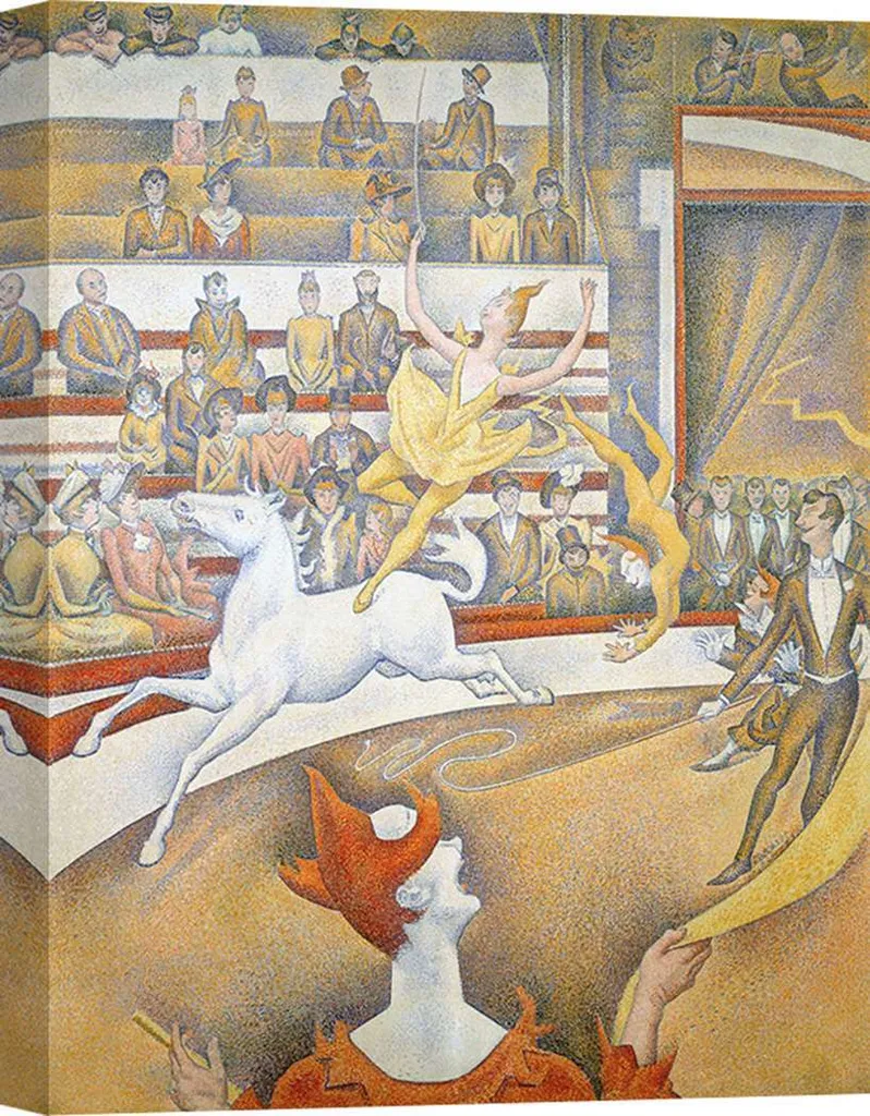 Analisi Tecnica Quadro Seurat Il Circo 60x40 - Stampa Giclée su Tela