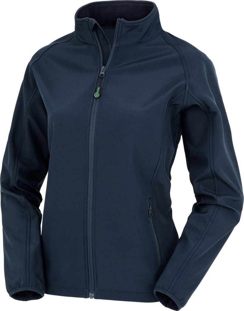 Result Genuine Recycled R901F | Womens Recycled 2-Layer Printable Softshell Jacket - Farbe: Navy - Größe: XXL