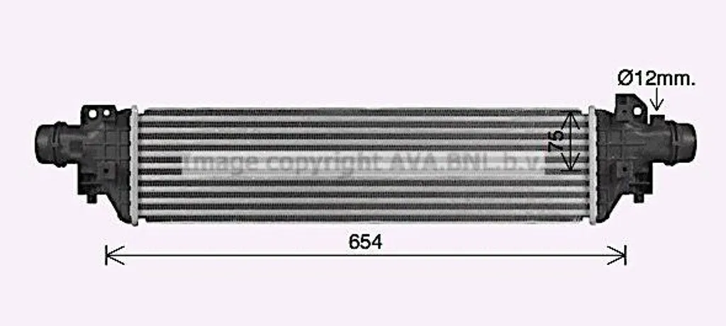 Intercooler de suralimentation AVA OL4717 compatible avec Opel Mokka