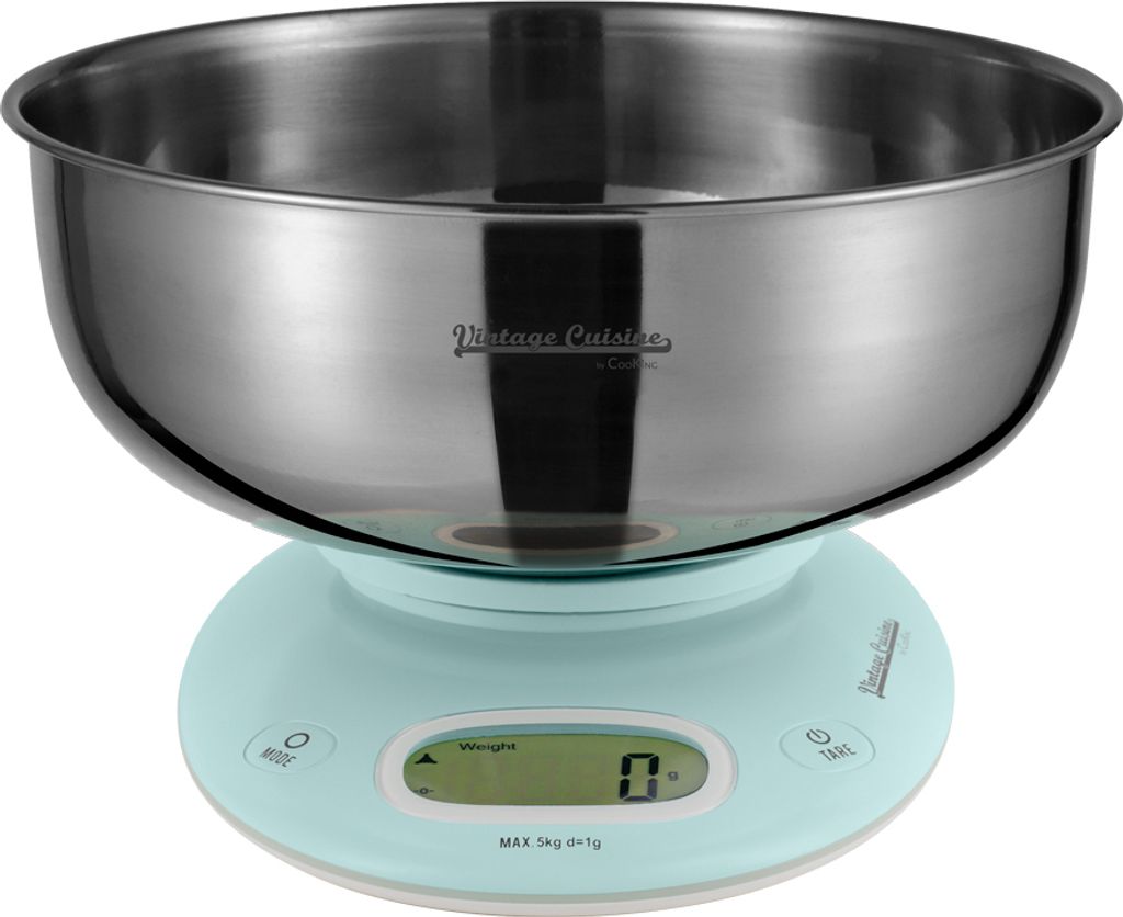 Küchenwaage mit Schüssel 2 L Vintage Cuisine Mint