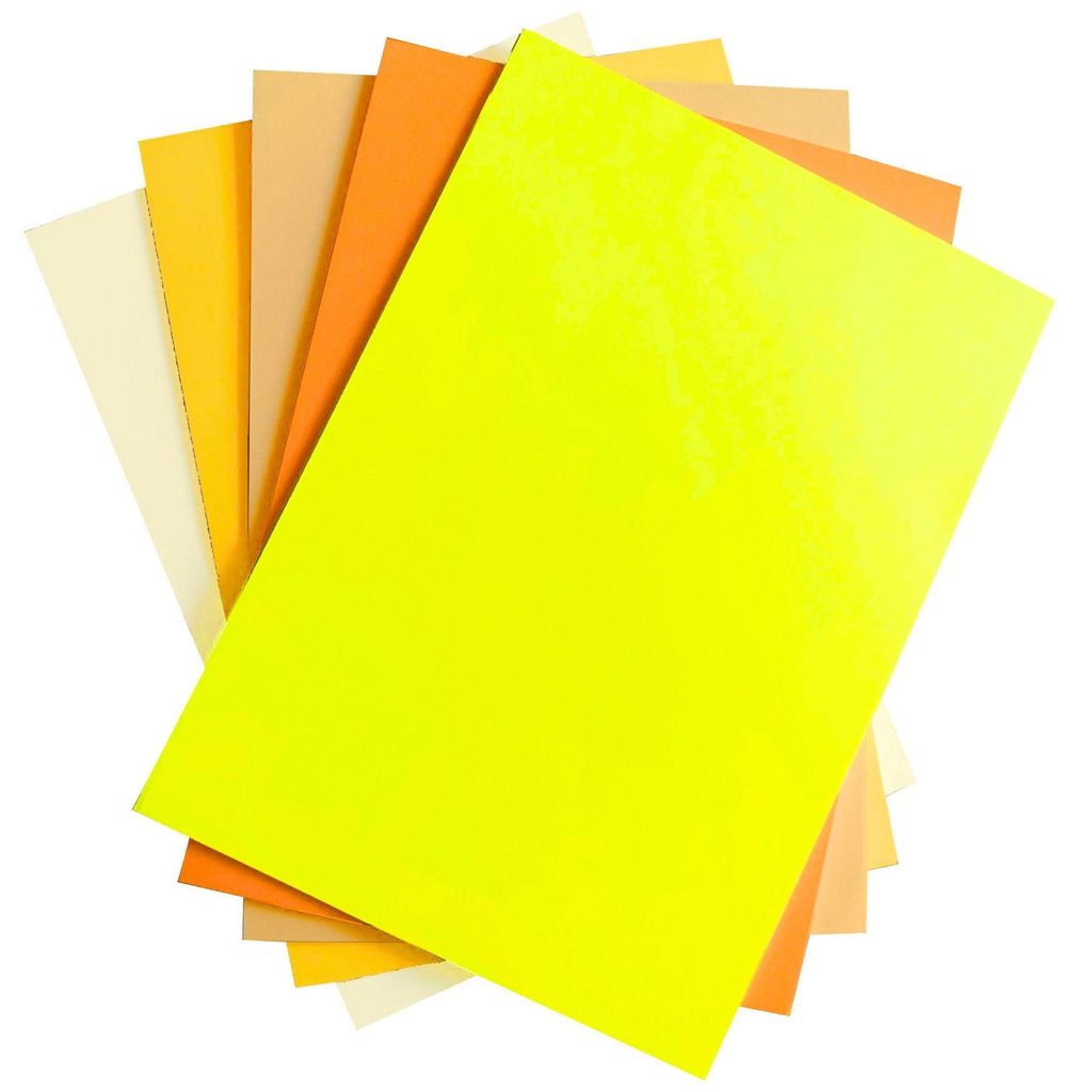 Papier couleur A4 80-120 g, assortiment jaune, 100 feuilles Image du produit 
