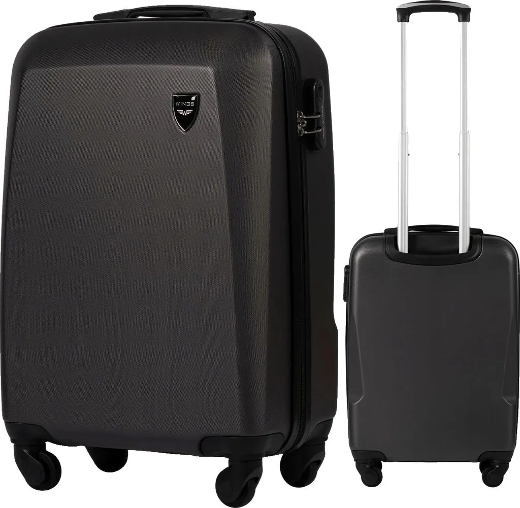 Valise cabine grise pour voyage d'affaires et weekend, ABS et 4 roues