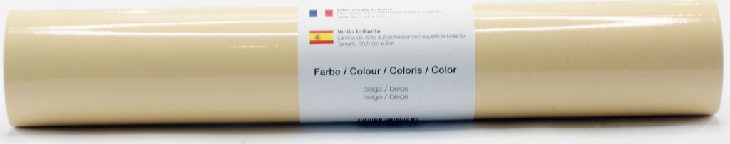 Kreativplotter Vinylfolie glänzend BEIGE 30,5x300 cm