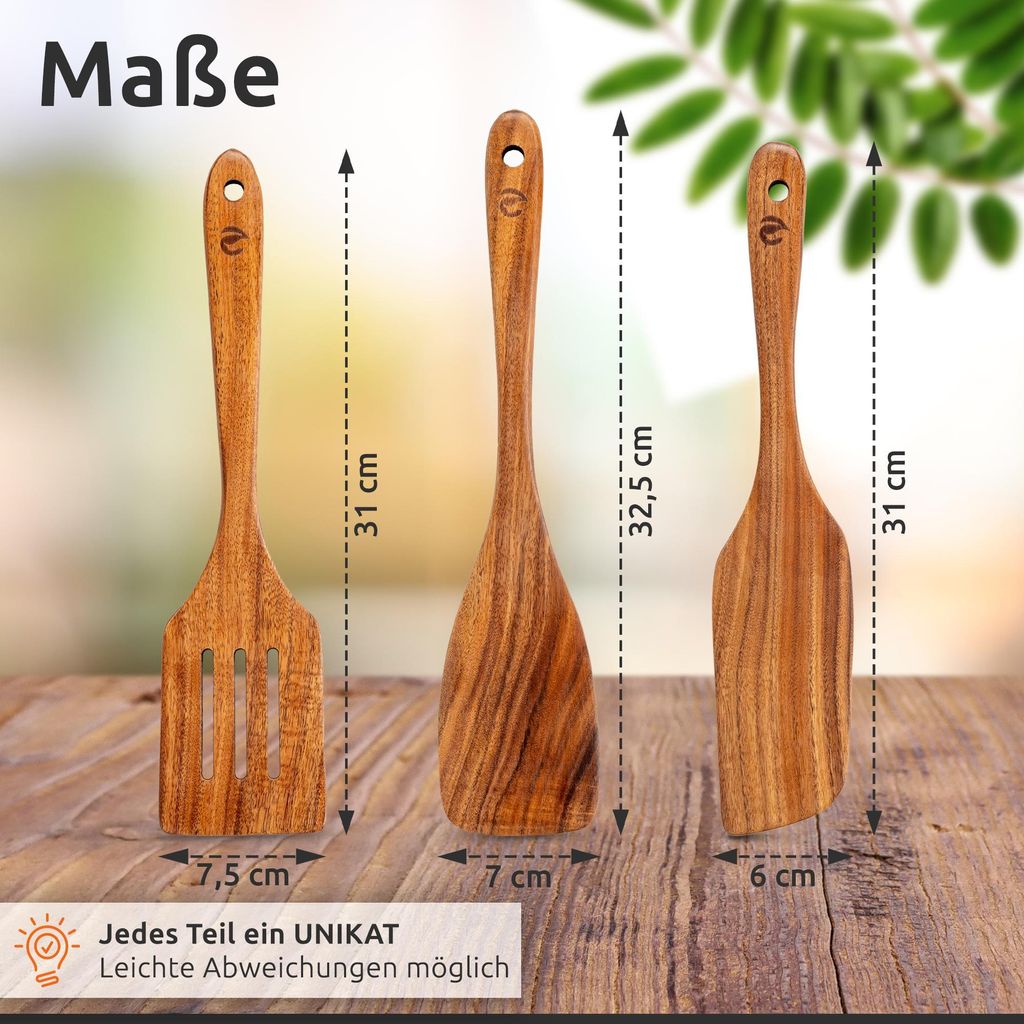 HENDI Holzspatel 4er Pack – 300 Mm Länge, Aus Ro Produktbild-Vorschau 3