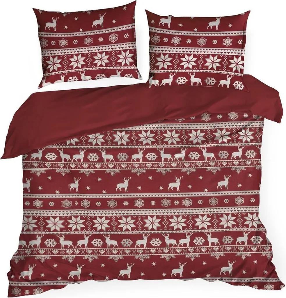 Set Letto Matrimoniale Natalizio Eurofirany 220x200 Cotone Naturale