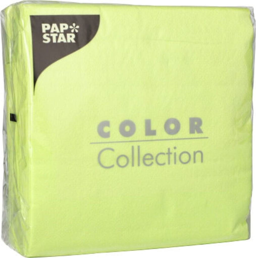 Papstar Prägeservietten limone 1 lagig 100 Stück 1er Pack