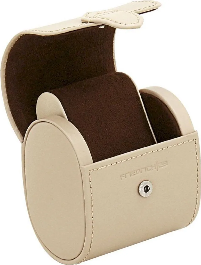 Friedrich23 Cordoba 26390-8: Custodia Orologio Singolo in Vera Pelle Beige