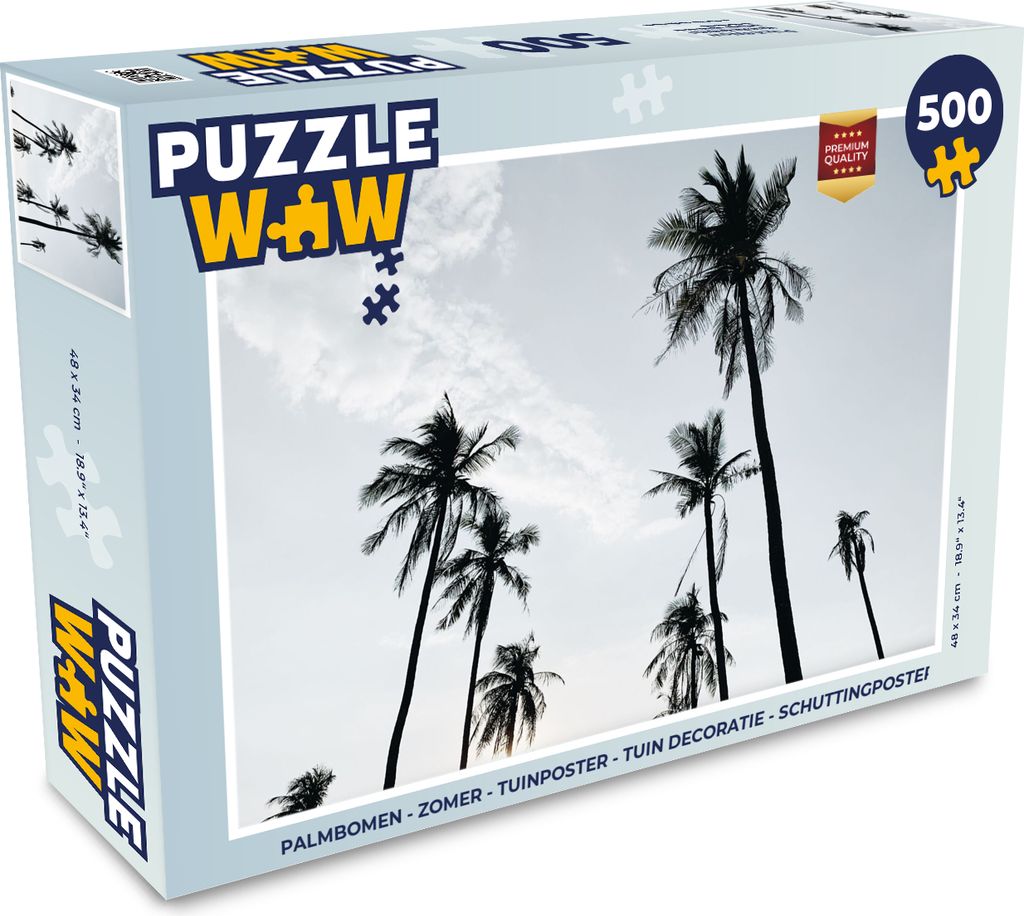 MuchoWow Puzzle 500 Teile Palmen - Sommer - Tropisch - 500 Teile - Kinder - Selberbauen - Puzzlespiele