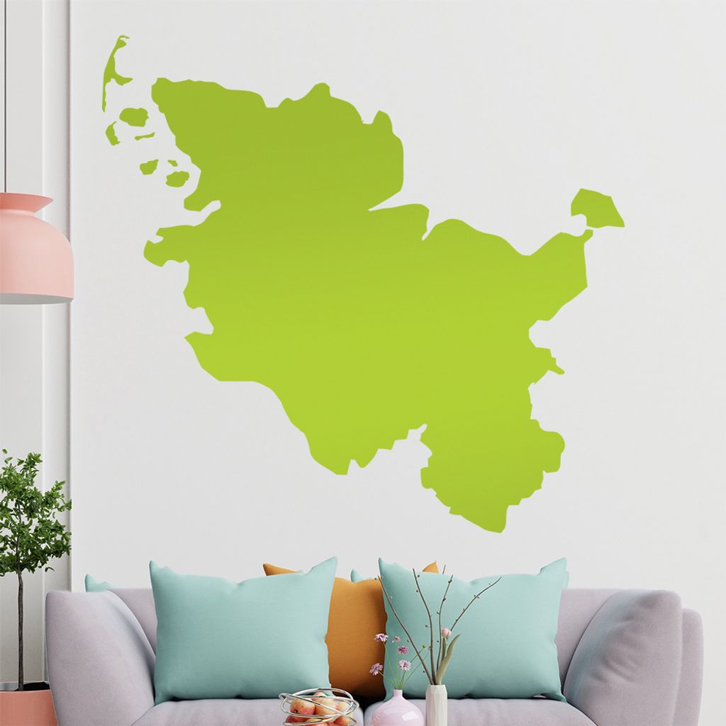 KIWISTAR Bundesland Schleswig-Holstein - Kiel Sylt Wandtattoo in 6 Größen - Wandaufkleber Wall Sticker - Dekoration, Küche, Wohnzimmer, Schlafzi...