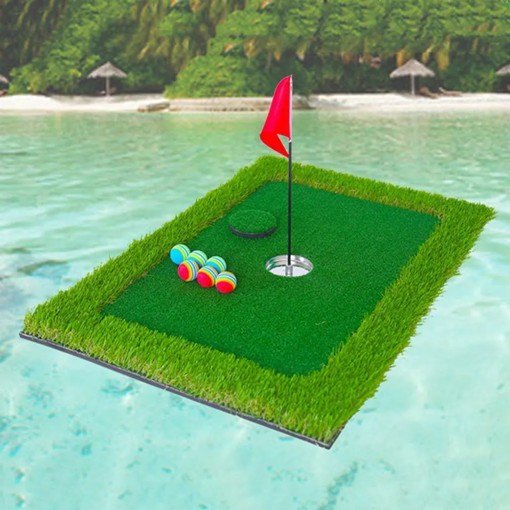 Jeu de piscine flottant golf pour animation de cour et d'extérieur - 4