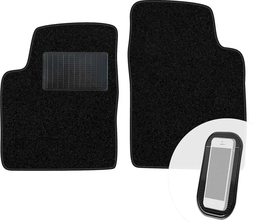 Set Tappetini Anteriori Hyundai i10 2008-2013 Su Misura Velluto Nero
