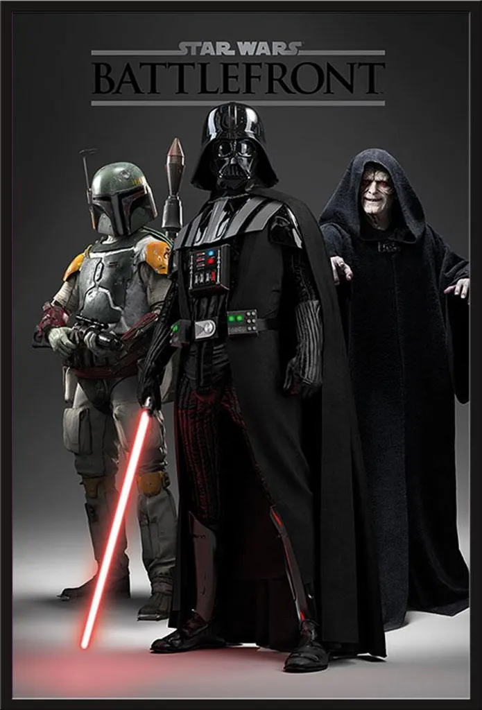 Star Wars Poster Battlefront Dark Side Shinsuke avec cadre noir 61x91,5 cm
