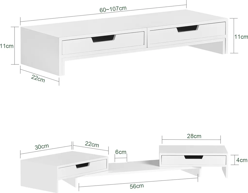 Réhausseur de Bureau Design pour Double Écran et Rangement de Matériel - 5