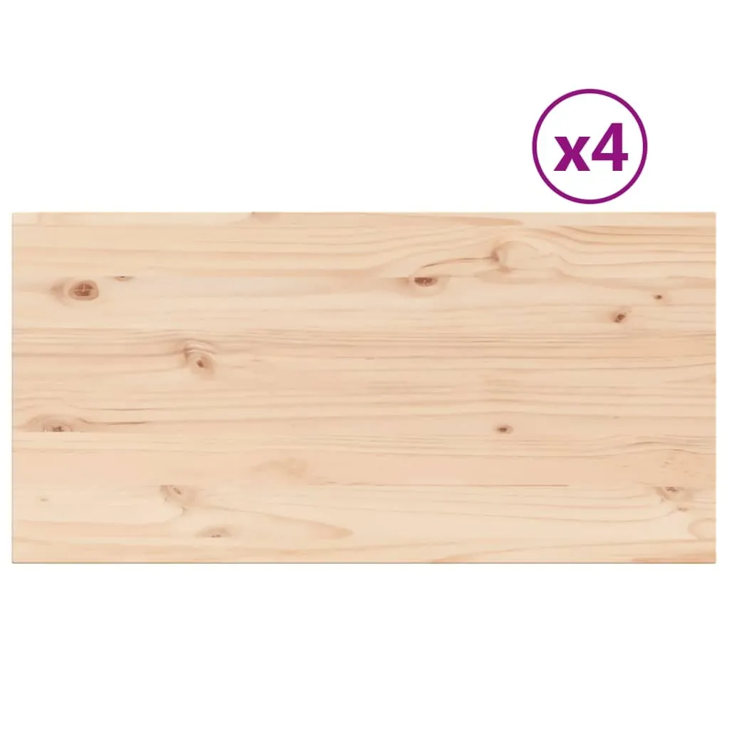 Stock 4 Piani Legno Pino 90x45x1,7 cm | Ideale per Ripiani e Tavoli