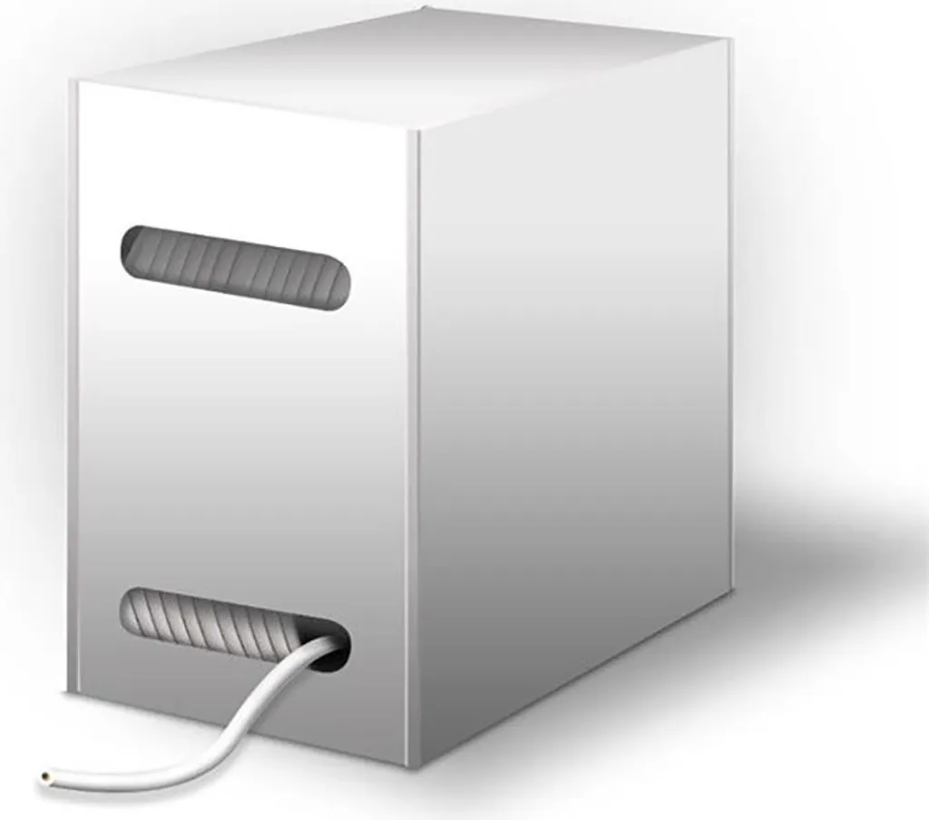 Goobay Câble Réseau CAT 5e U/UTP Gris - Bobine de 305m pour Installation