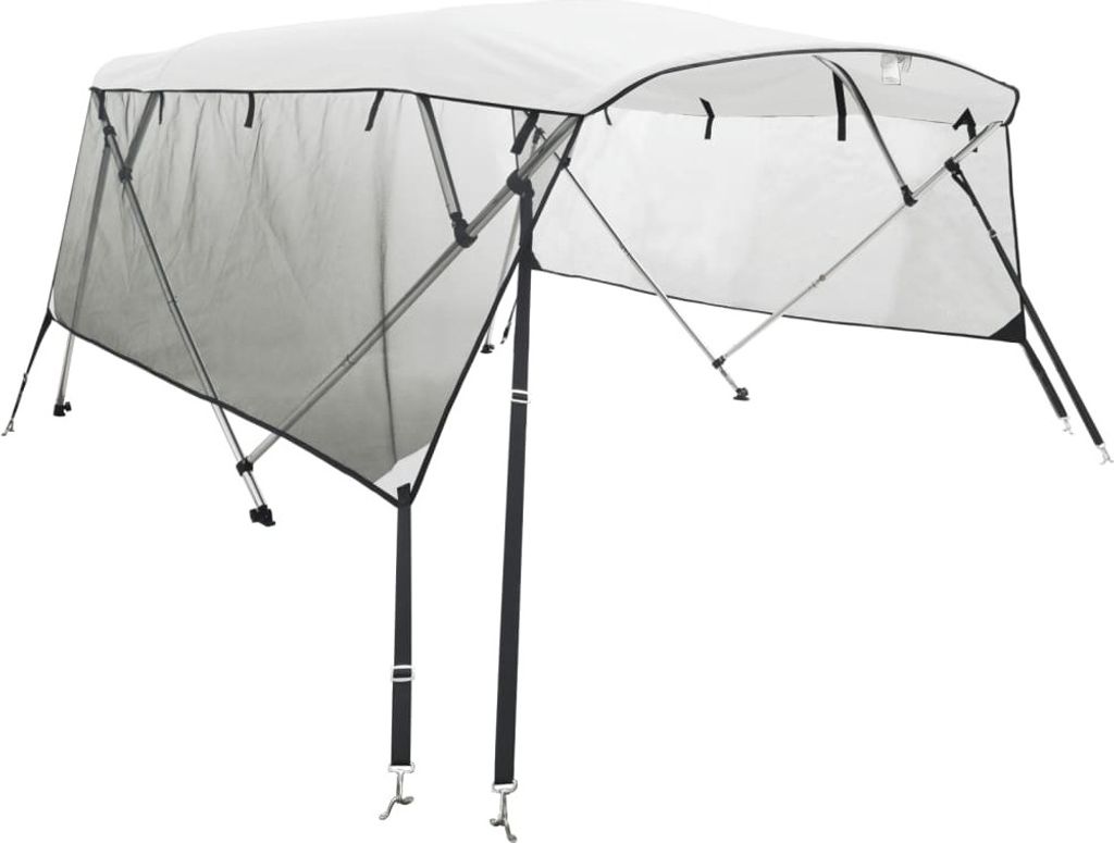 3-Bow Bimini-Top mit Mesh-Seitenteilen 183x(185-198)x137 cm