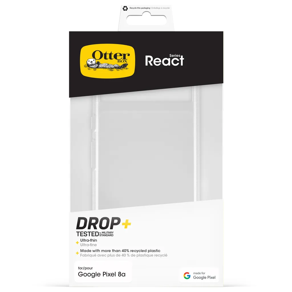Protection Google Pixel 8a OtterBox React - Coque Rigide Transparente
