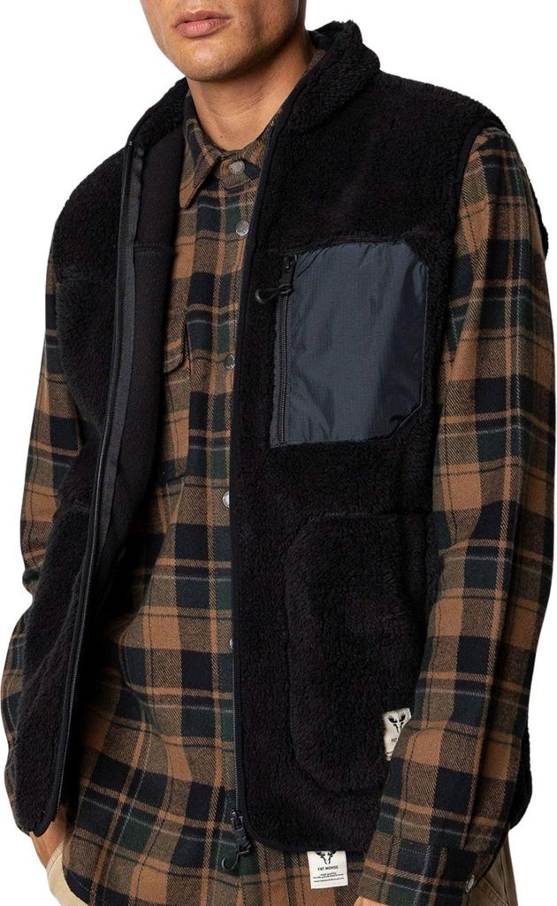 Fat Moose Wood Fleece Weste Herren