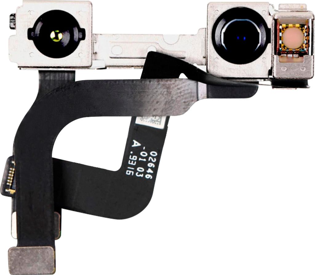 Clappio, Frontkamera für iPhone 12 und 12 Pro Selfie-Sensor, Schwarz