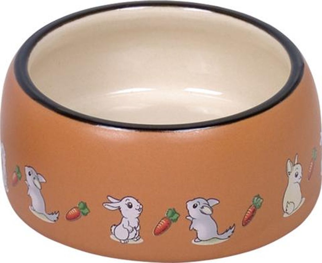 Nobby Nager Keramik Futtertrog Rabbit, Maße: Ø 12 x 5 cm