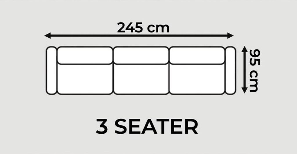 Moderner 3-Sitzer Sofa aus Holzstoff in Wunschfarbe