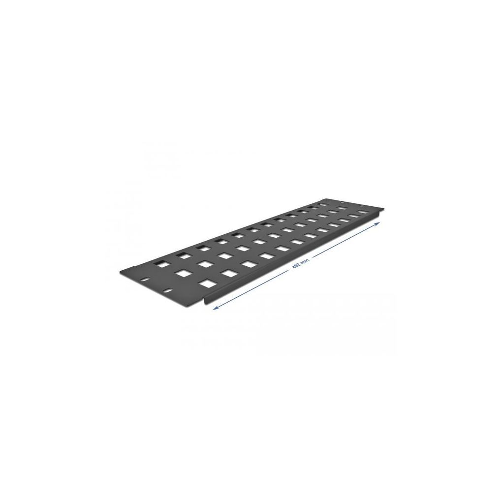 1U Keystone-Patchpanel, 12 Ports Blank – Für 19" Rackmontage, Scharnier-Design, Cat5e/Cat6/Cat6A/Cat8