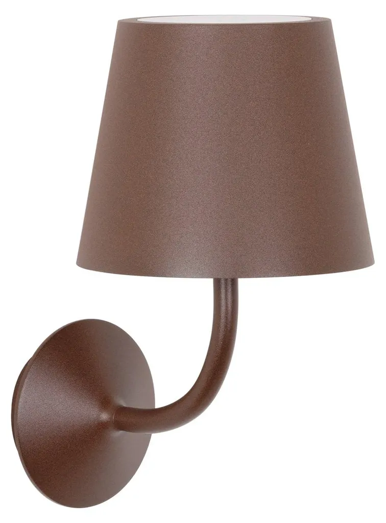 Applique Murale Extérieure et Intérieure E27 Poldina en Aluminium Corten