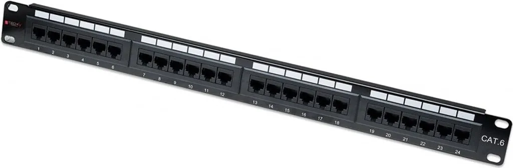 Panneau de brassage RJ45 Cat6 UTP Techly avec gestion arrière du câble