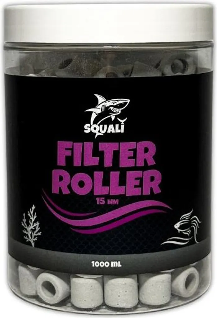 Eau cristalline en aquarium avec le rouleau filtrant Squali 15mm Premium