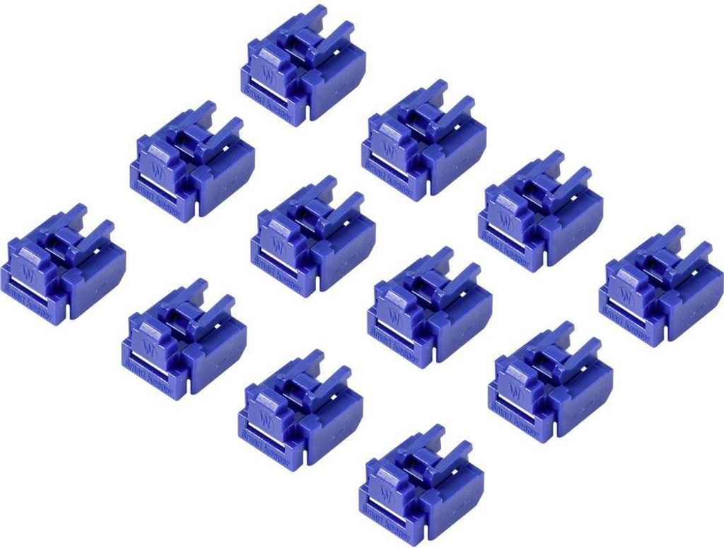 Renkforce RJ45 LAN Port Schloss RF-4695228 12er Set Blau Produktbild 