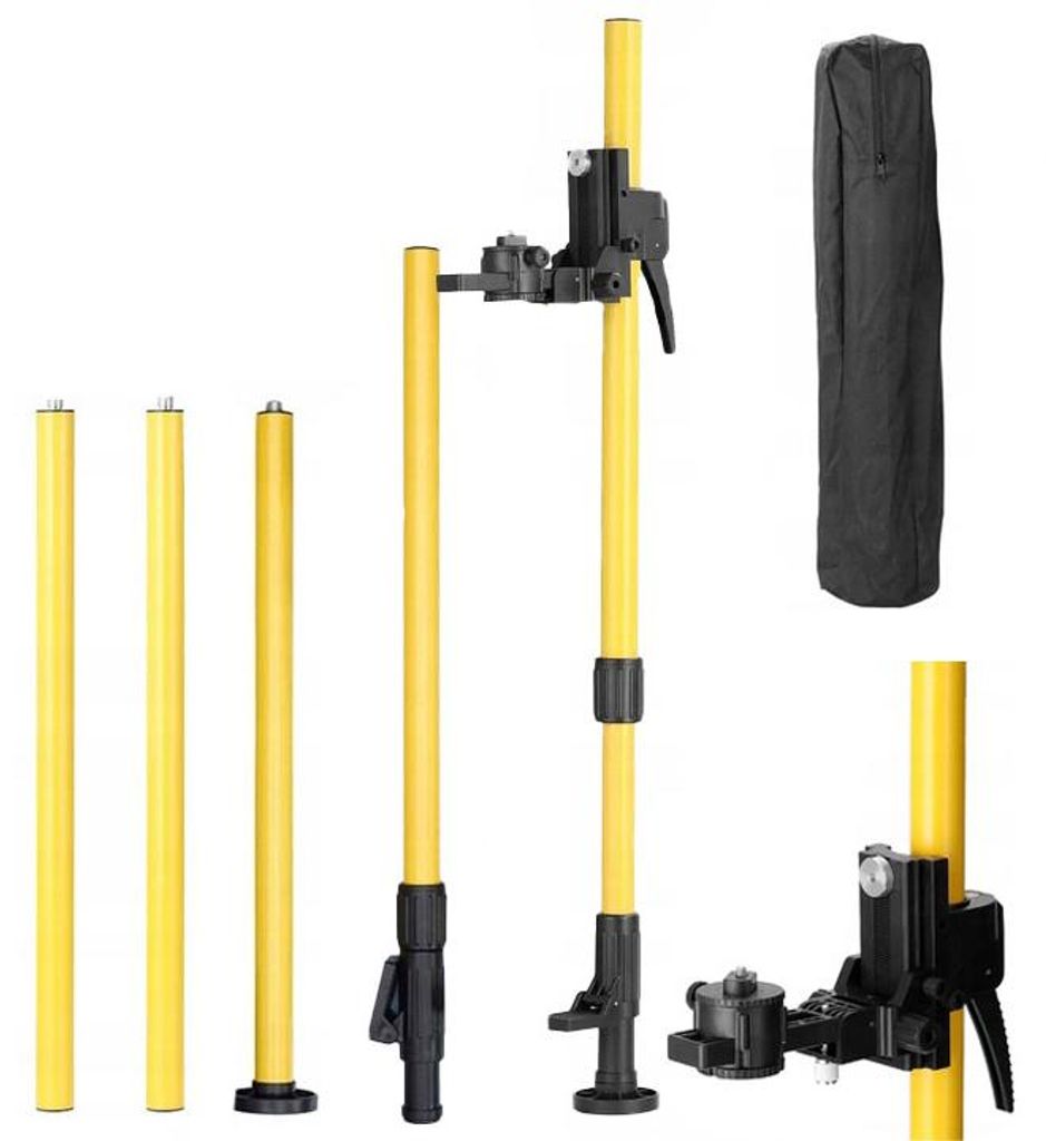 Telescoopstang Statief 455 cm – Aluminium 4-Delig | 1/4" Productafbeelding 